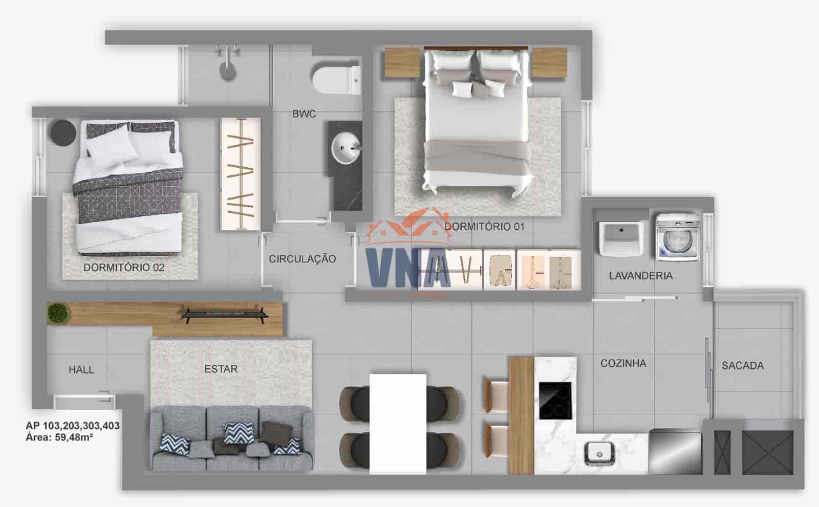 APARTAMENTO NA PLANTA A VENDA A 3 MINUTOS DO CENTRO