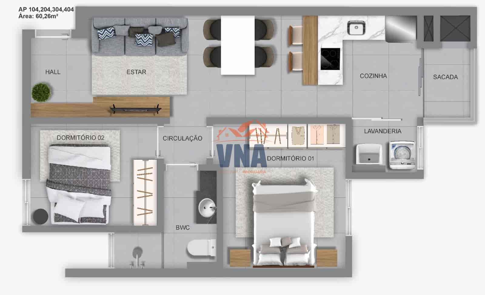 APARTAMENTO NA PLANTA A VENDA A 3 MINUTOS DO CENTRO