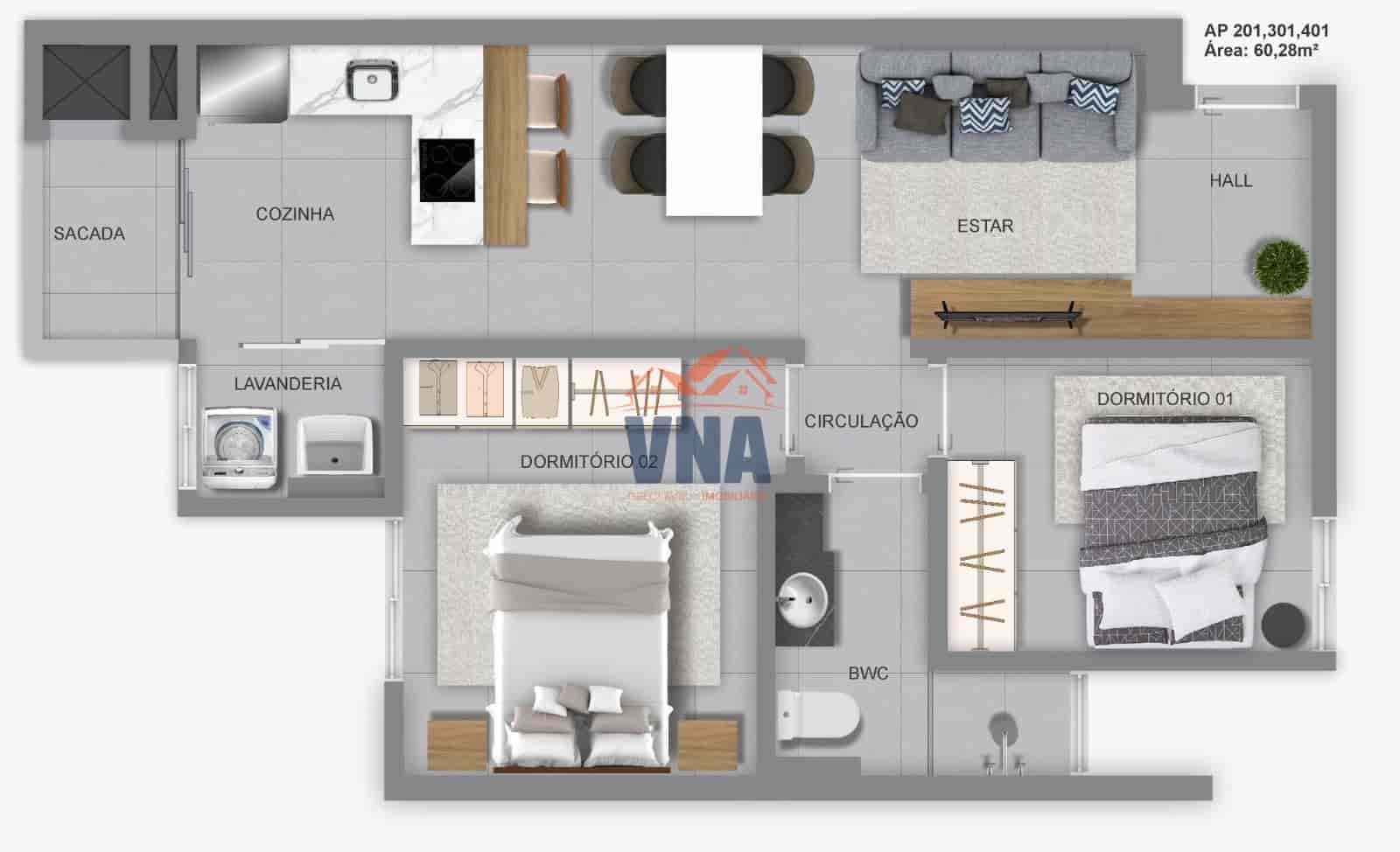 APARTAMENTO NA PLANTA A VENDA A 3 MINUTOS DO CENTRO