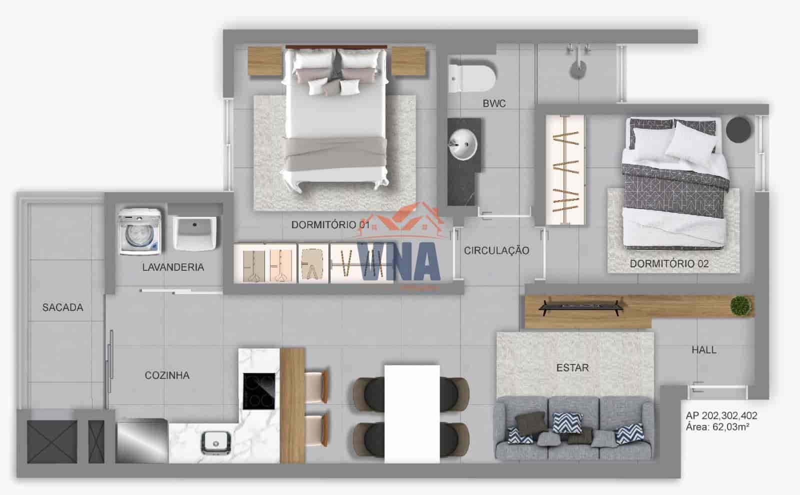 APARTAMENTO NA PLANTA A VENDA A 3 MINUTOS DO CENTRO